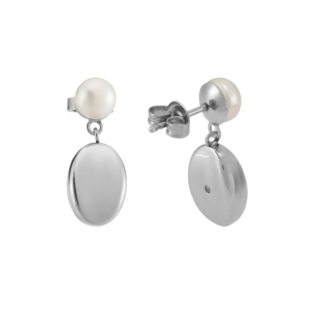 Skagen AGNETHE PEARL Weiße Süßwasserperle Kieseltropfen SKJ1835040 Damen & Ohrringe,