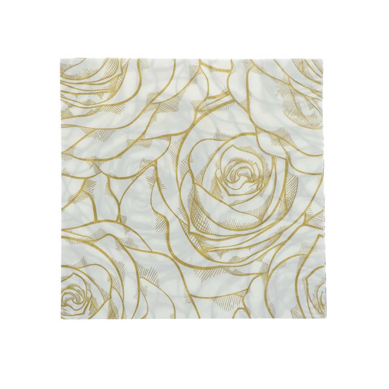 20Pcs Golden Rose Flower Paper Napkins Serviette Tissue Party Supply Home Decor