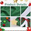 1Pc Cat Christmas Cape with Star and Pompoms Hat Festive Pets Christmas Costume Green Soft Cloak for Small Breed Dogs Holiday Party Outfit Pet Attire