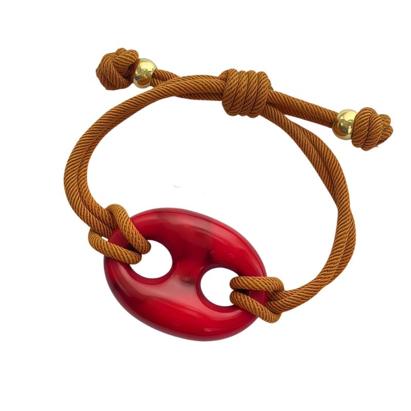 A52E Unique Pig Nose Shaped Resin Bracelet Flexible Sizing Trendy Accessory Colorful Resin Wristband For Women