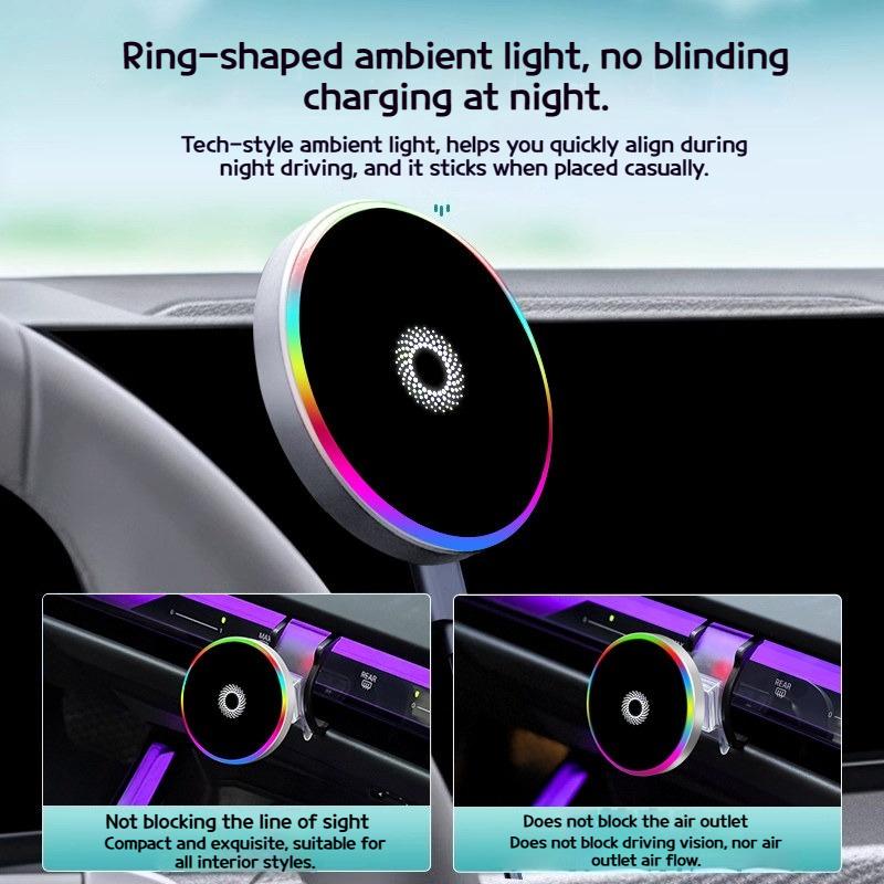For BMW 3 4 5 7 seriesX3X4X5X6X7 F44 G20 G26 G70 G60 G30 G05 G06 G07 G45 Car Color-changing ambient light magnetic phone holder
