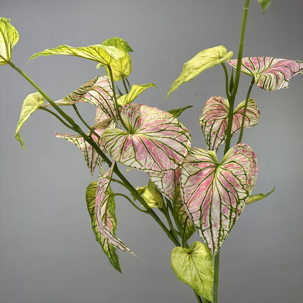 Tropical Plant Simulation Taro Leaf Plant Artificial Green Plant Leaves Wedding Party Decor