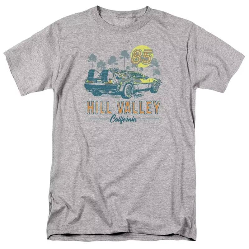 2025 Summer And Autumn New Style Back To The Future Racing Print Tshirt Loose And Trendy Shortsleeved Cotton Couples Top 01