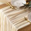 90x180/300cm Gauze Tablecloth Vintage Cheesecloth Table Setting Table Runners  Beach Wedding