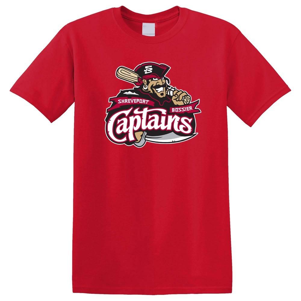 Shreveport-Bossier Captains American Baseball Men s Red Size S to 5XL S