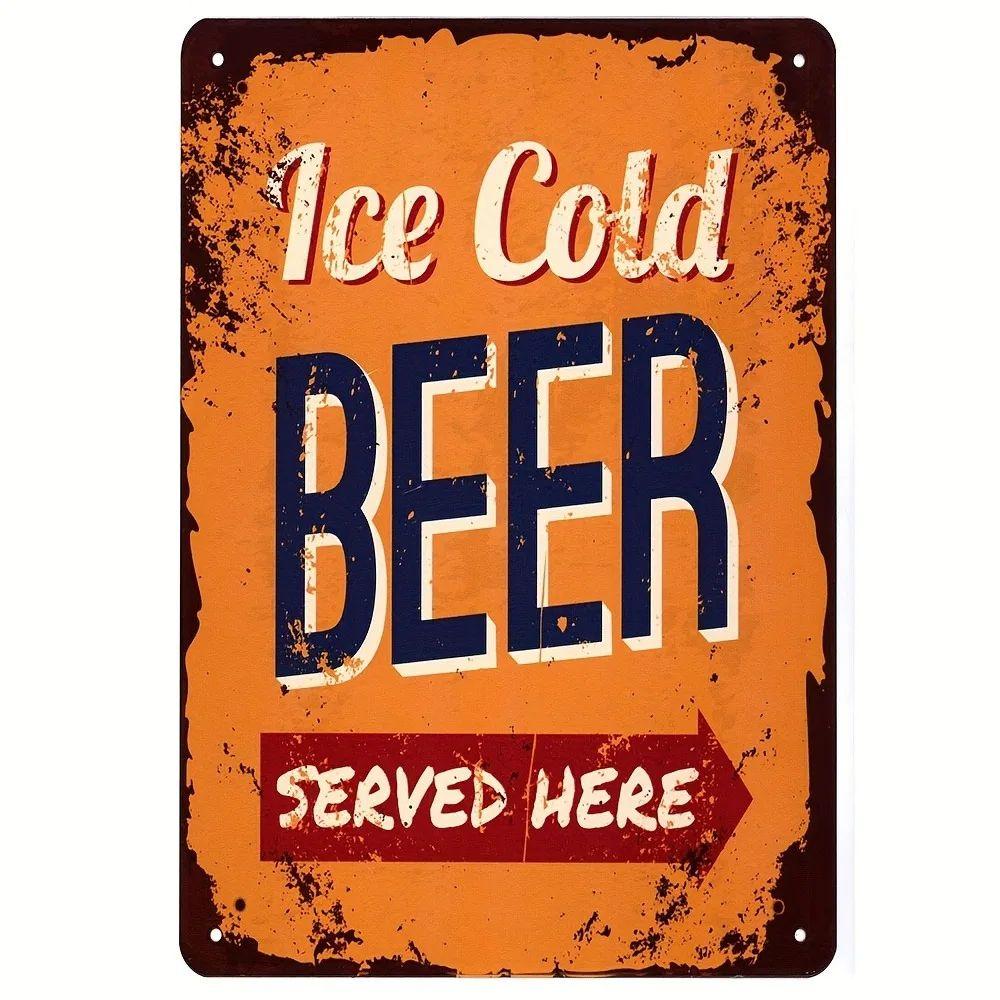 Vintage Style Metal Tin Sign for Kitchen Bar Coffee Shop Interior