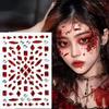 Spider Witch Rhinestone Scar Makeup In Red & Black Glitter for Halloween