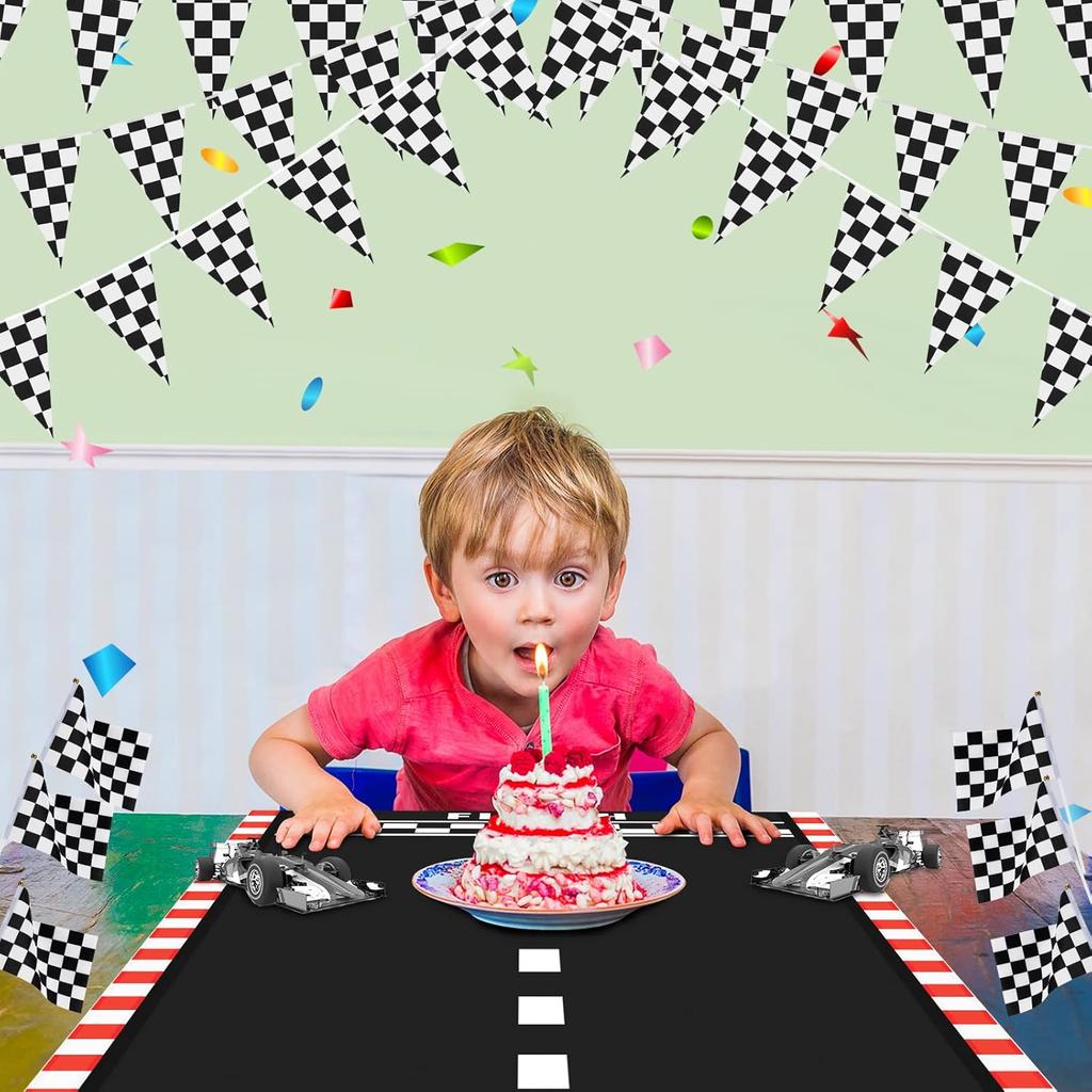 10 Feet Long Racetrack Floor Running Racer Party Decoration Mat Fold Race Tracks Decor Running Mat Drag Car Racer Party Supplies For Road Racing Car