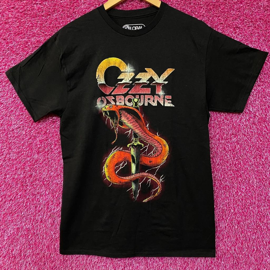 Ozzy Ozbourne Cobra Graphic Design 100% Cotton T-shirt Mens Tees Top