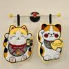 Cute Lucky Cat Hand Towel - Children's Kitchen & Bathroom Decorative Pendant for New Year.