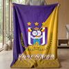 Custom Text Flannel Throw Blanket, Lightweight Cozy Bed Sofa BlanketAnderlecht FC