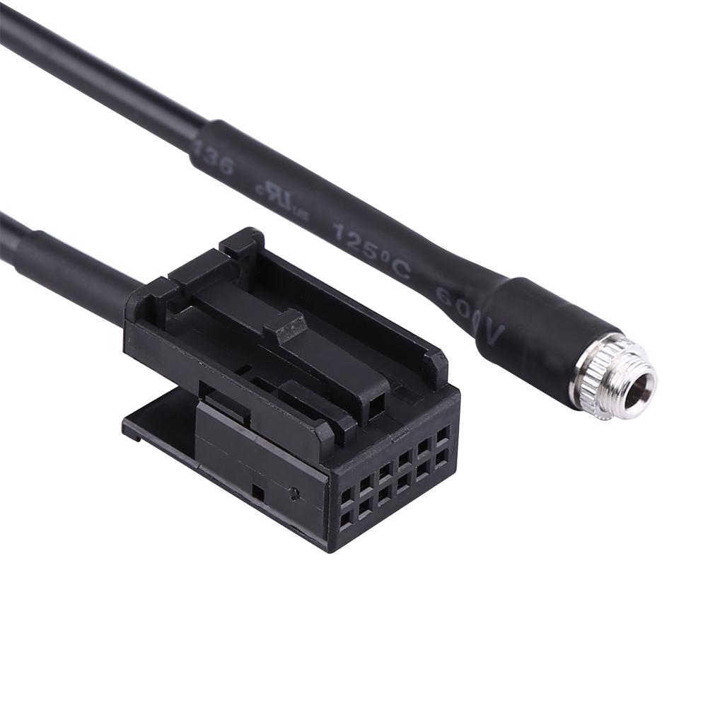 Car Black Female Auxiliary Adapter Cable For BMW E85 E86 Z4 CD X3 E83 12 Pin Line For Ipod