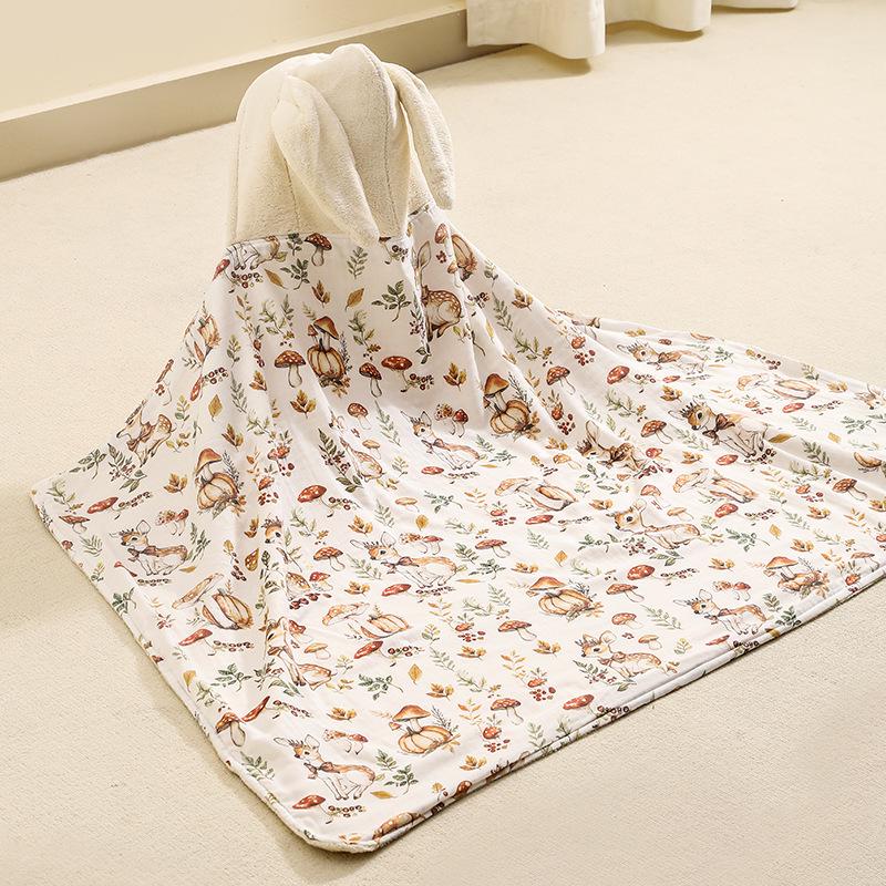 Children s Hooded Coral Fleece Bathrobe - Soft, Absorbent, Skin-Friendly Bath Wrap for Infants 80x120