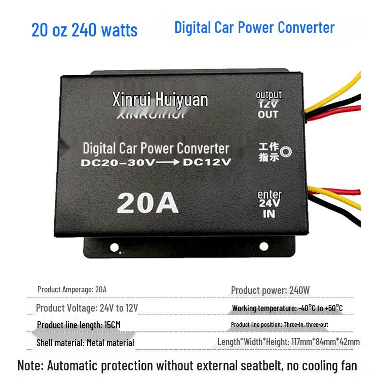 24V To 12V High-Power DC Buck Converter for Cars and Trucks