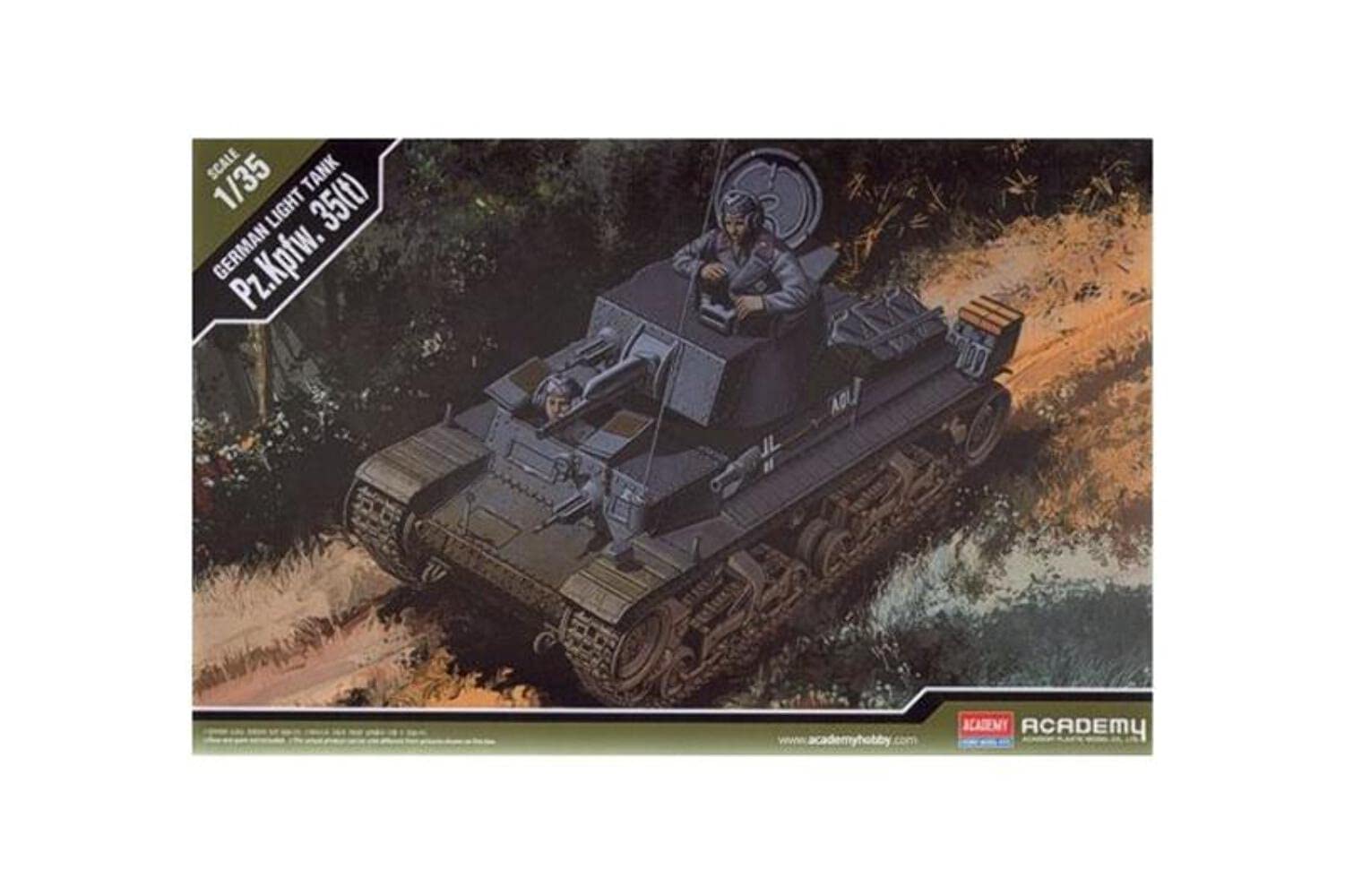 

Academy 1/35 WWII German 35(t) Light Tank Plastic Model Kit 13280