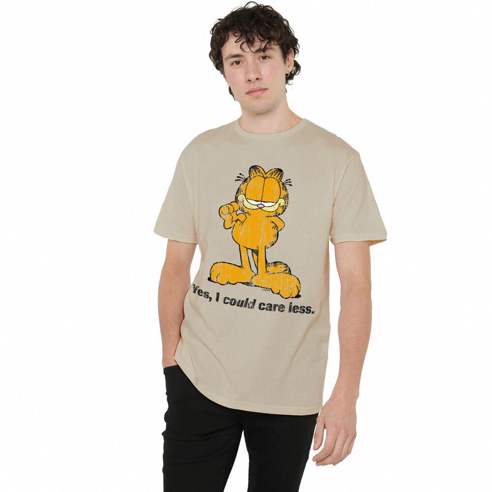 Garfield Yes I Could Care Less T-Shirt S-2XL Sand M