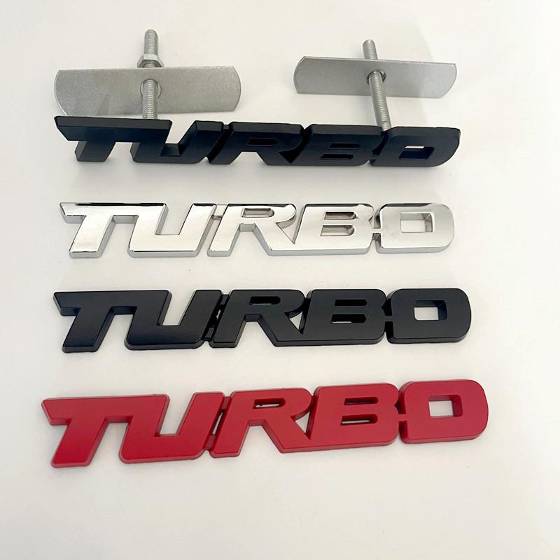3D Metal Turbo Sticker For Car Fender Trunk Decal Badge For Renault Subaru Toyota Jeep SAAB Turbo Emblem Letters Accessories vus9