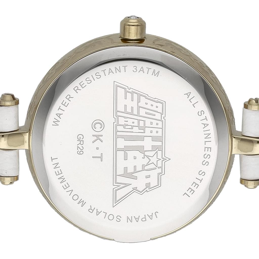 Uhr Saint Seiya Collaboration Saori Modell weißes Zifferblatt Edelstahl Mineralglas Solar Quarz SOLAR Quarz 29MM reguläre Garantie Uhr [Angel