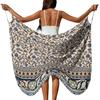 Large Floral Print Lightweight Beach Sarong Wrap Soft Breathable Bohemian Style Cover Up for Women Vacation