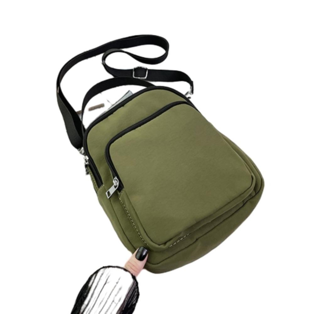 Casual Mini Square Shoulder Bag Waterproof Mobile Phone Pouch Fashion Nylon Crossbody Bag  Travel