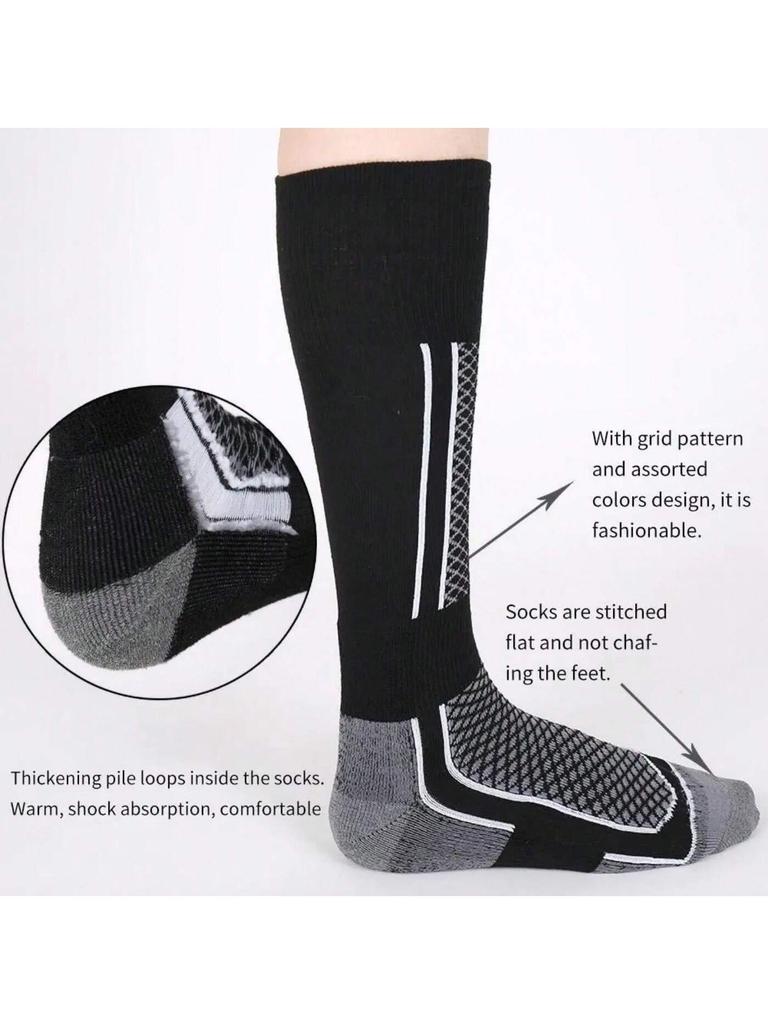 1 Pair Winter Warm Ski Stockings Thickening Hiking Socks for Women Men Anti-Cold Skiing Outdoor Sport Stockings Snow Accessories