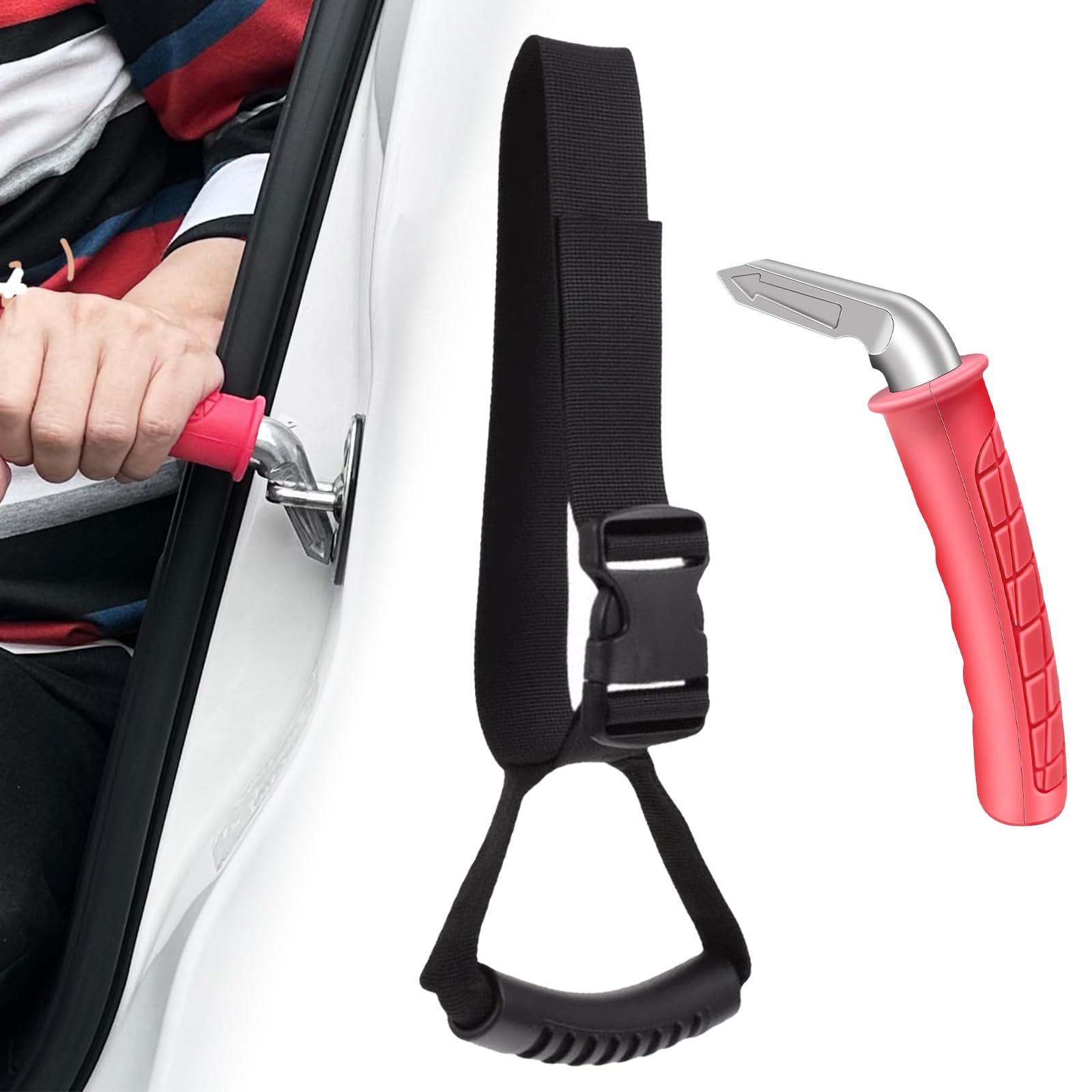 

ZeniMart Автопомощь Запасная ручка Дверь автомобиля Автомобильная поддержка для задних сидений и пассажира Включает безопасную эргономичную поддержку для и людей с