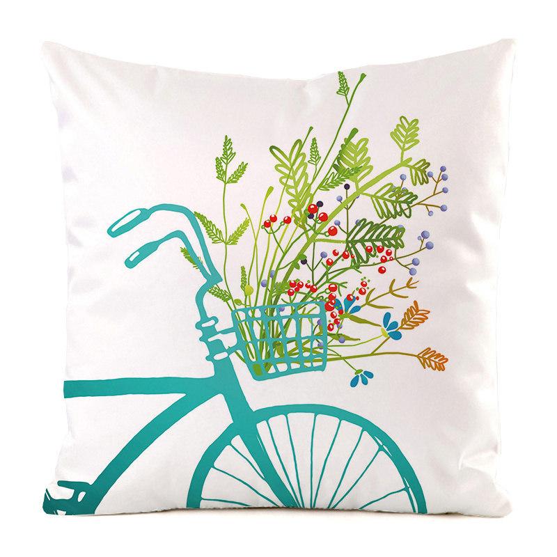 Home Decor Colorful Patterns: Happy Summer Time Pillows Pattern Cushion Cover Suitable for Sofa Bedroom Car Pillow Cover