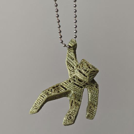 Keychain Pendant with Bead Chain 3D-Printed Xenon Rock Loki Hand-Sculpted Grace Doll Pendant Rescue Plan Bag Pendant
