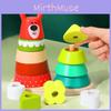 Wooden Stacking Toy For Toddlers With Bright Colors And Cognitive Development For Boys And Girls