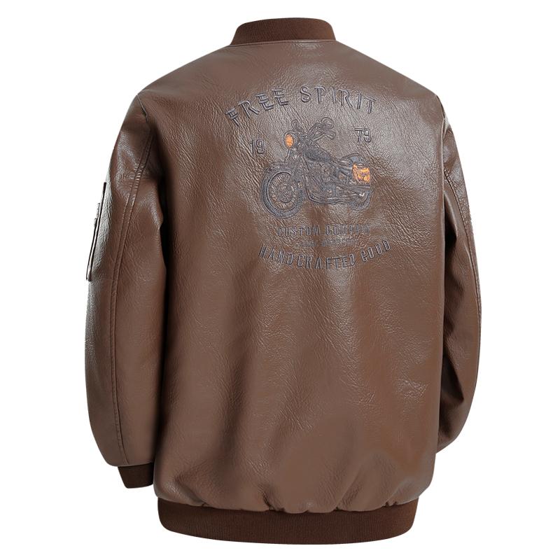 Oversized 6XL 7XL 8XL Artificial Leather Jacket Men Coats Plus Size Street Motorcycle Autumn Hip Hop Waterproof Softshell