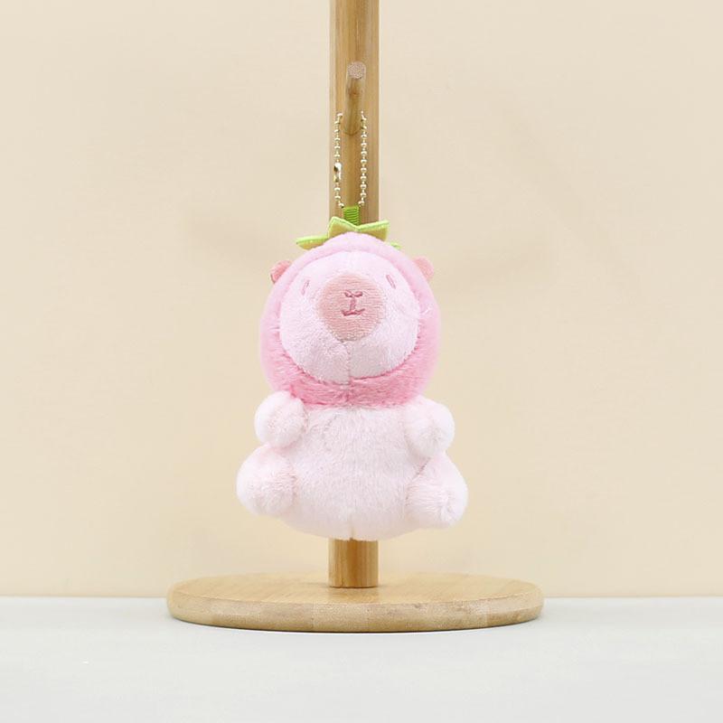 Charming Soft Plush Capybara Keychain Adorable Cuddly Doll Bag Charm Accessory