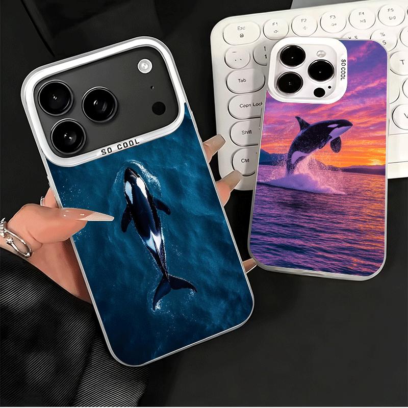 Orca Ocean Pattern Shockproof Phone Case for iPhone 17 Air 16 16E 15 Pro Max 14 Plus 13 Mini 12 Back Cover Anti Fall Fundas