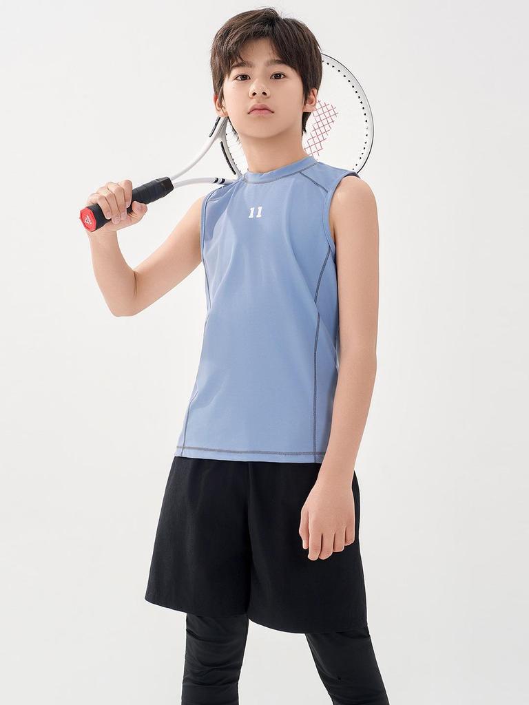 Kids' Quick-Dry Ice Silk Sports Vest - Breathable Sleeveless Top for Boys & Girls