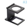 1pz 10X Lente d'Ingrandimento Ottica Pieghevole in Metallo Lente d'Ingrandimento da Scrivania Strumenti di Misura con Luci LED Scala