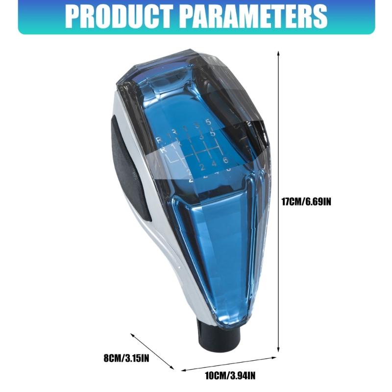 Multicolor Dynamic Light Effect Gear Shifter Knob Make Of PC Material For Cars Easy Installation Ergonomic Shifter Knob