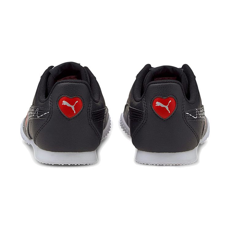 Puma Bella Valentine Synthetic Leather Shock Absorbing Durable Lightweight Low Top Running Shoes Women sneaker Black Red Gray 368868-02