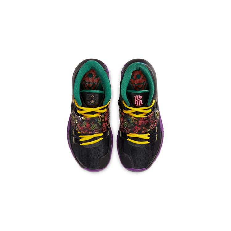 Nike Kyrie 6 CNY Irving 6 High top Basketball Shoes Black Children Aged 3 7 Years Old CQ5773-001