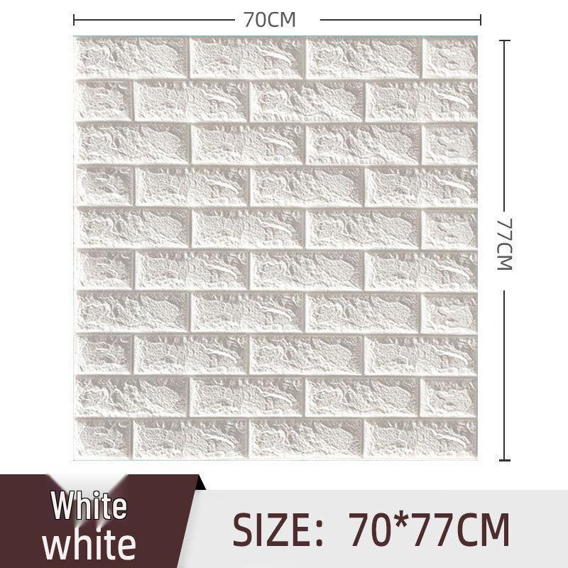 Self-Adhesive 3D Foam Wall Sticker, Anti-Collision, Waterproof & Heat-Insulating, Modern Minimalist Brick Pattern. Thin 3mm