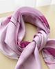 Floral Printed Small Square Scarf For Women Summer Sun Protection