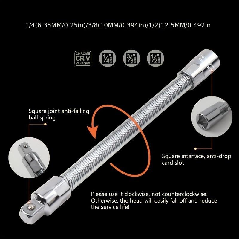 Flexible Socket Extension Adapter Rod Set
