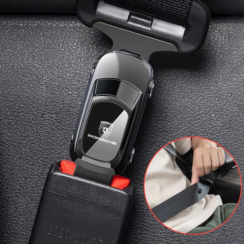 1PC Car Seat Belt Buckles Safety Belts Extender Plug Accessory For Porsche 911 Cayenne Carrera-GT 928 Panamera Boxster Macan 918