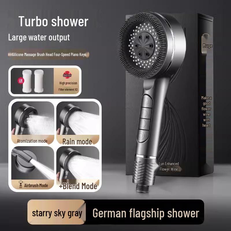 Filtered Booster Handheld Shower Head with Large Output
