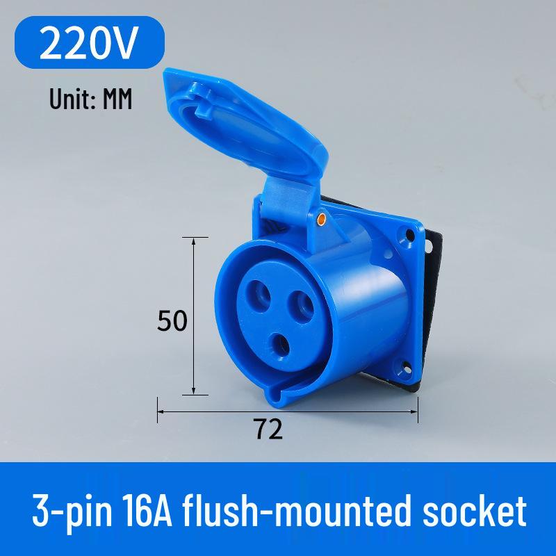 16/32A Waterproof Industrial Plug & Socket - Surface/Flush Mounted Aviation Connector