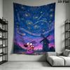 Courage the Cowardly Dog Wall Tapestry Aesthetic Wall Hanging Printed Fabric Blanket Decorative Tapestries for Bedroom Living Room Home Decor