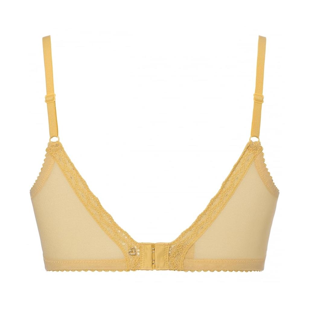 AMOSTYLE Natural Slim Quiet M012 B75 Size Bra, Garden, (Yellow),