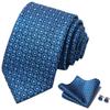 Men's Business Formal Tie Set: Includes Tie, Pocket Square & Cufflinks for Evening Parties. Fashionable & Popular.