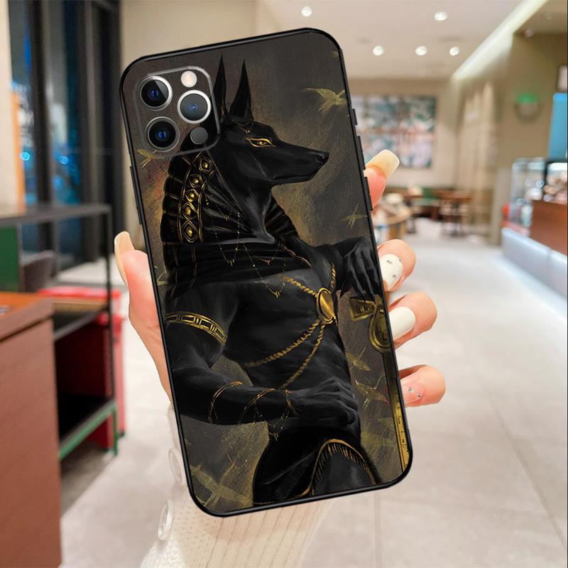 Anubis Ancient Egyptian God Phone Case For iPhone 16 15 14 11 12 13 17 Pro Max mini 15 Plus 16e 17 Air Protective Cover