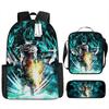 Dragon Ball three-piece backpack popular animation primary school schoolbag boys new bag