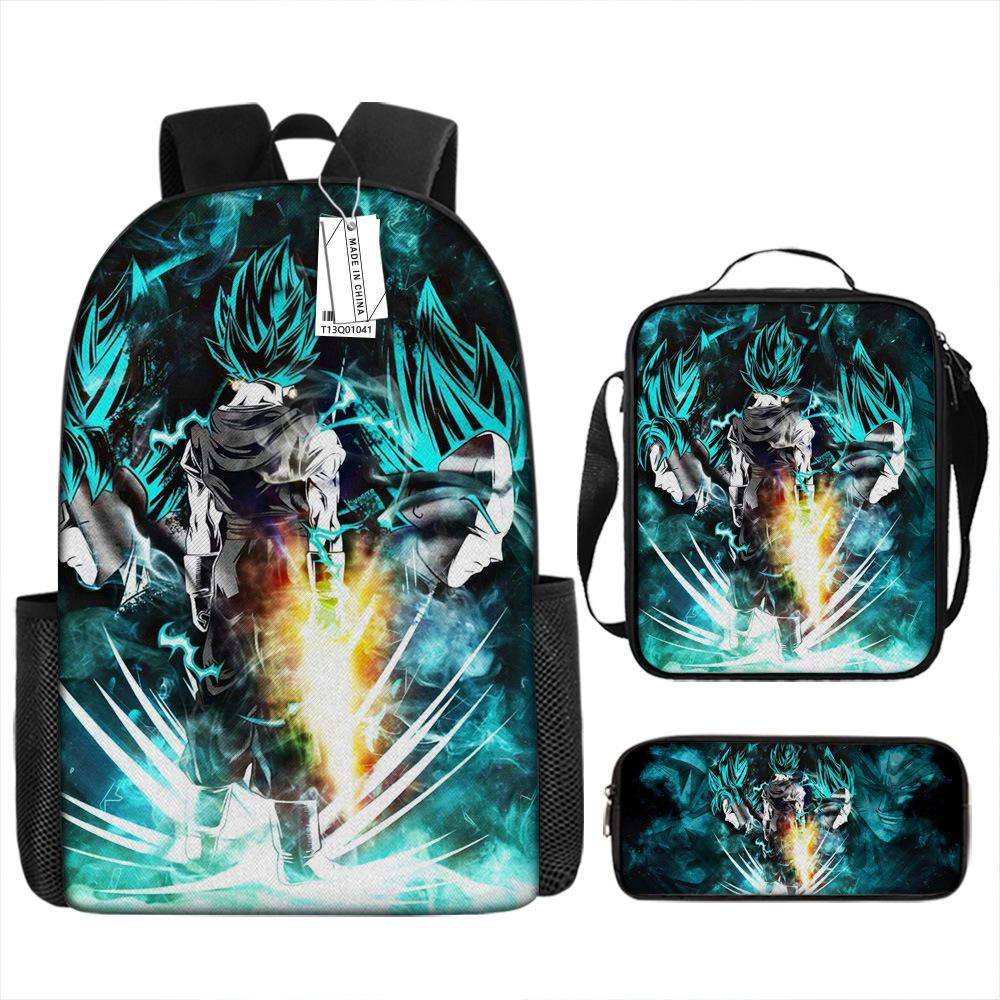 Dragon Ball three-piece backpack popular animation primary school schoolbag boys new bag