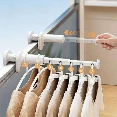 2pcs Thickened Clothes Hangers Extendable Travel Drying Rack Portable Laundry Organizer for Home Hotel Camping Essentials
